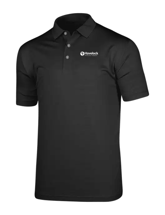 Callaway Vibrant Black Ventilated Polo w/Havelock Logo