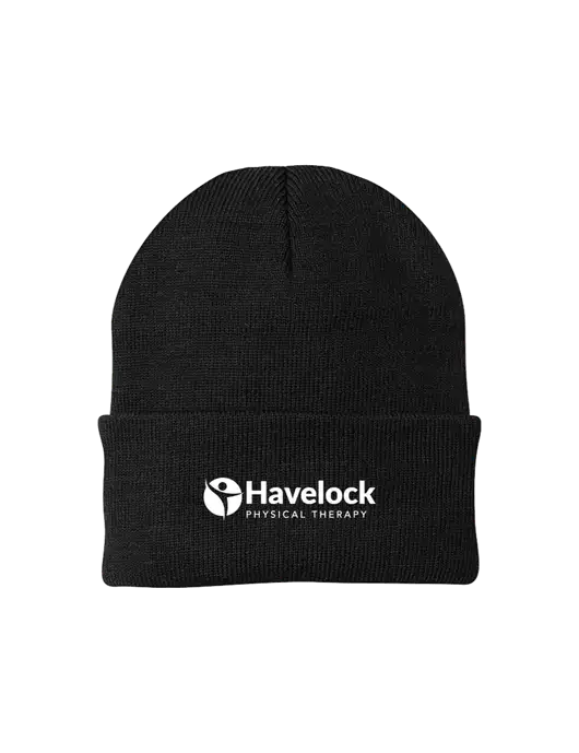 Black Knit Cap w/Havelock Logo