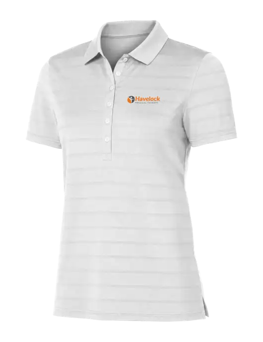 Callaway Womens Bright White Ventilated Polo w/Havelock Logo