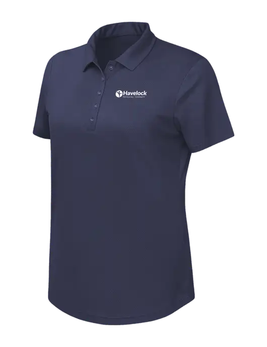 Callaway Womens Birdseye Navy Polo w/Havelock Logo