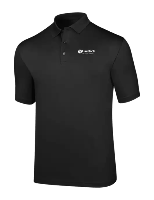 Callaway Opti-Dri Black Chev Polo w/Havelock Logo