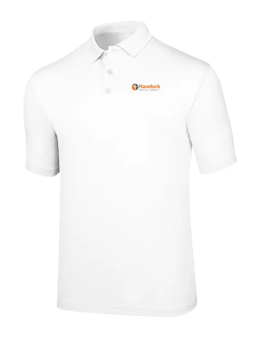 Callaway Opti-Dri White Chev Polo w/Havelock Logo