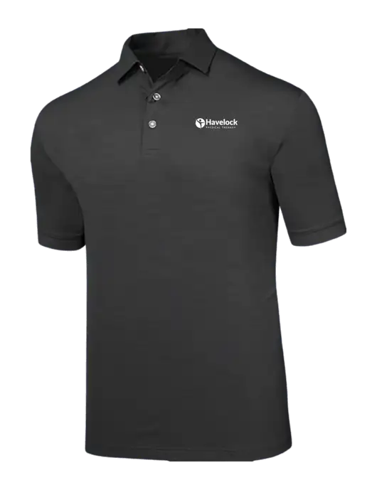 Callaway Black Fashion Tonal Polo w/Havelock Logo