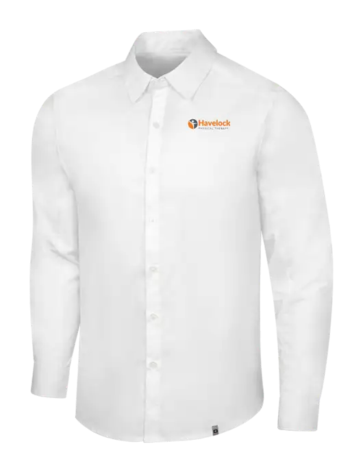 OGIO White Commuter Woven Shirt w/Havelock Logo