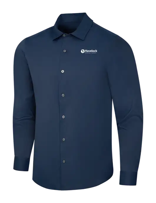 Navy City Stretch Shirt w/Havelock Logo
