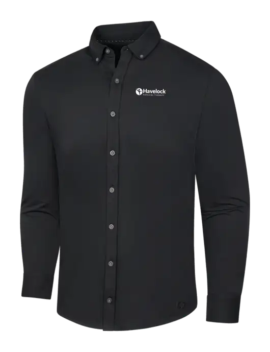 OGIO Blacktop Modern Code Stretch Button-Up Shirt w/Havelock Logo