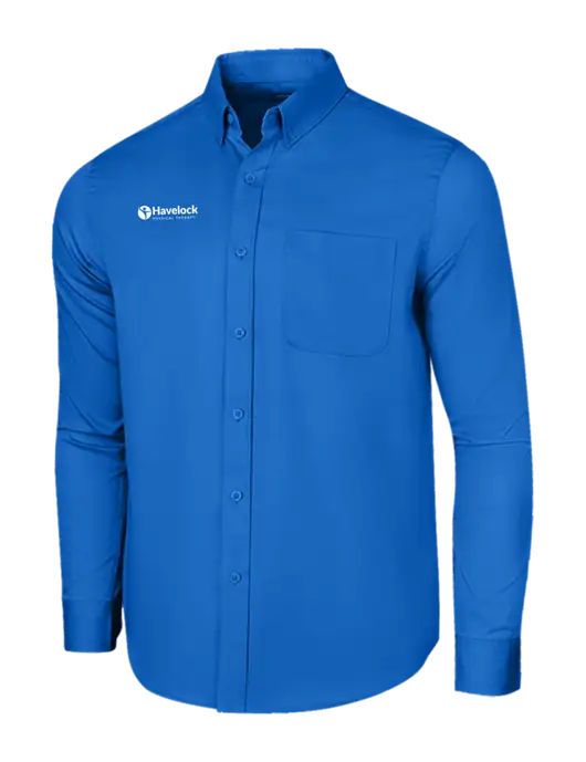 Long Sleeve Royal Blue Superpro React Twill Shirt w/Havelock Logo