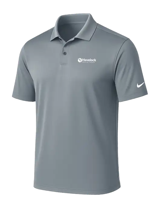 NIKE Medium Grey Victory Solid Polo w/Havelock Logo