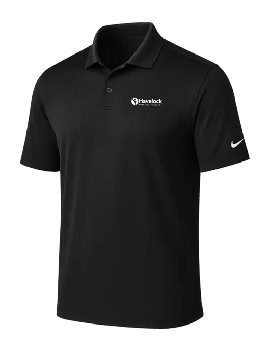 NIKE Black Victory Solid Polo w/Havelock Logo