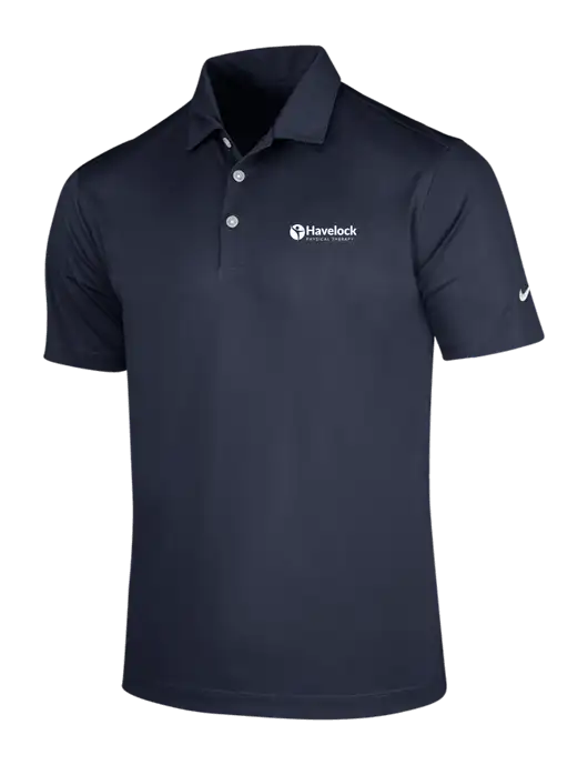 NIKE Dark Navy Dri-Fit Vertical Mesh Polo w/Havelock Logo