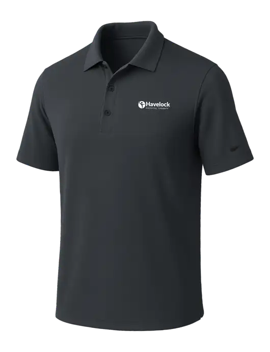 NIKE Dark Grey Dri-Fit Micro Pique Polo w/Havelock Logo