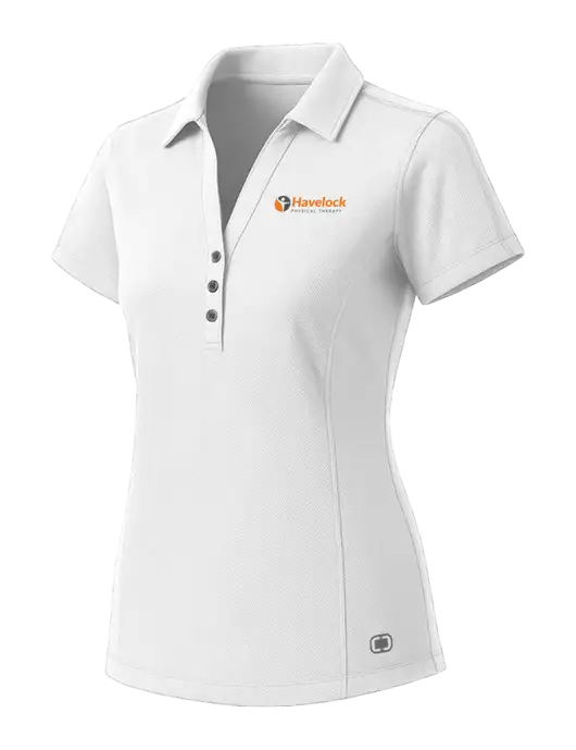 OGIO Womens White ONYX Polo w/Havelock Logo