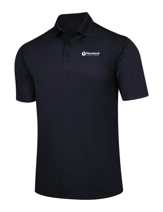 Black Micropique Sport-Wick Polo w/Havelock Logo
