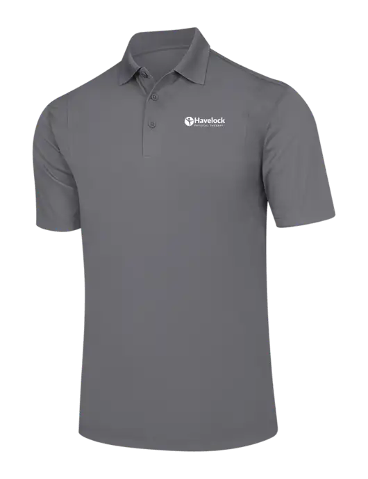 Medium Grey Micropique Sport-Wick Polo w/Havelock Logo