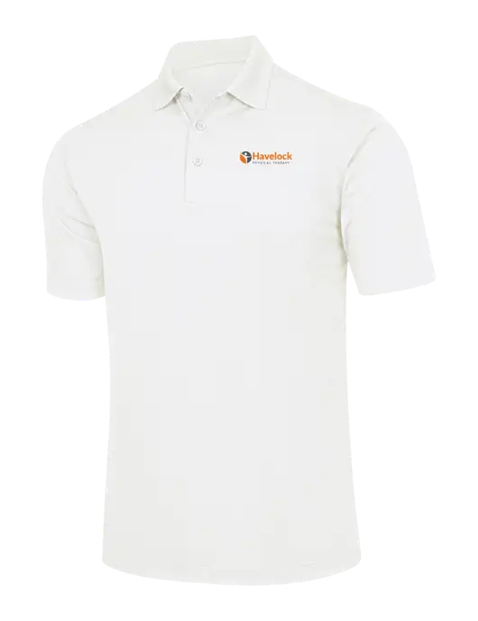 White Micropique Sport-Wick Polo w/Havelock Logo