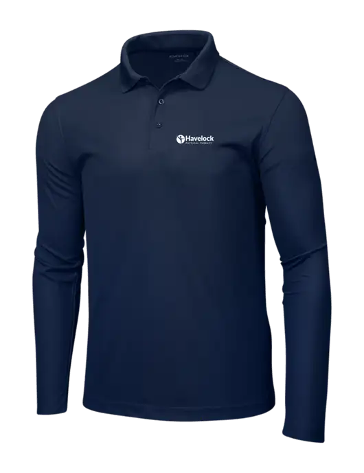 OGIO Navy Caliber 2.0 Long Sleeve Polo w/Havelock Logo