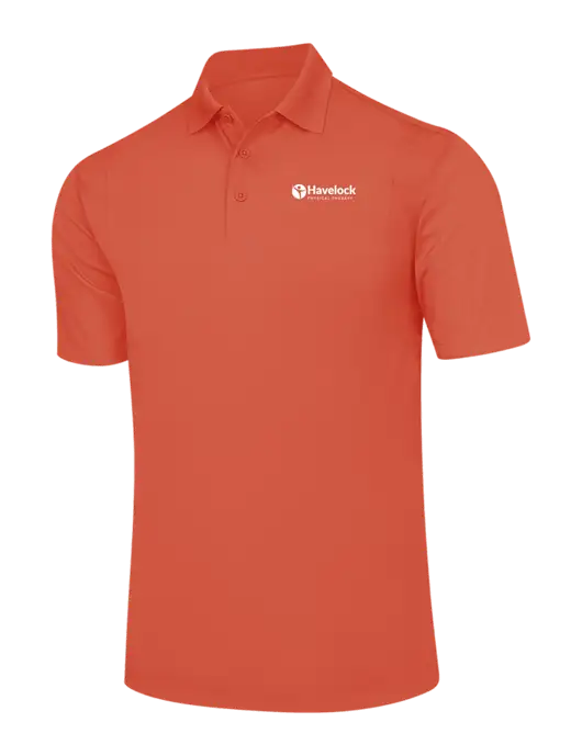 Orange Micropique Sport-Wick Polo w/Havelock Logo