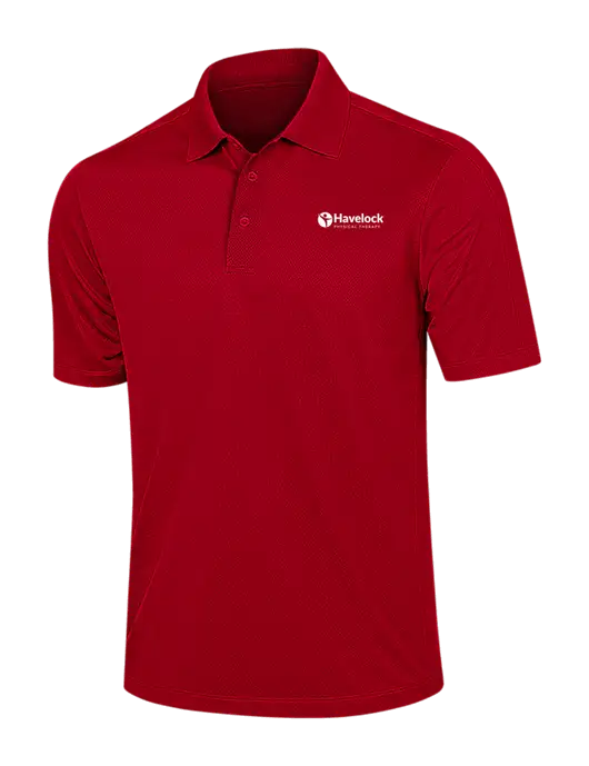 Red Diamond Textured Jacquard Polo w/Havelock Logo