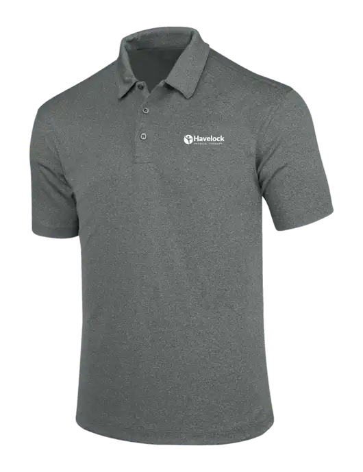 Charcoal Trace Heather Polo w/Havelock Logo