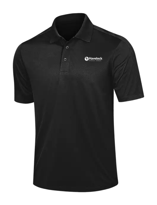 Black Diamond Textured Jacquard Polo w/Havelock Logo