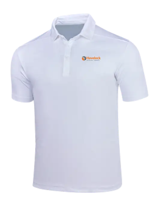 White Posi-UV Pro Polo w/Havelock Logo