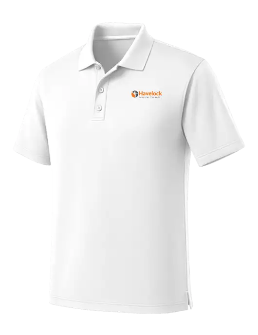 White Dry Zone UV Micro Mesh Polo w/Havelock Logo