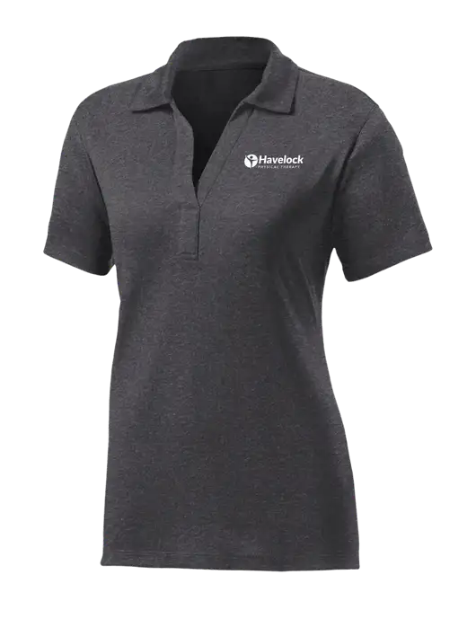 Womens Dark Grey Heather Contender Polo w/Havelock Logo