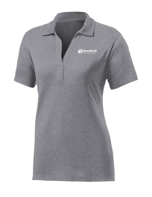 Womens Medium Grey Heather Contender Polo w/Havelock Logo
