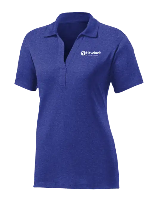 Womens Dark Royal Heather Contender Polo w/Havelock Logo