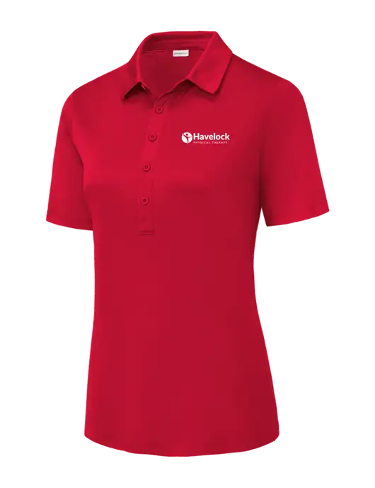 True Red Womens Posi-UV Pro Polo w/Havelock Logo