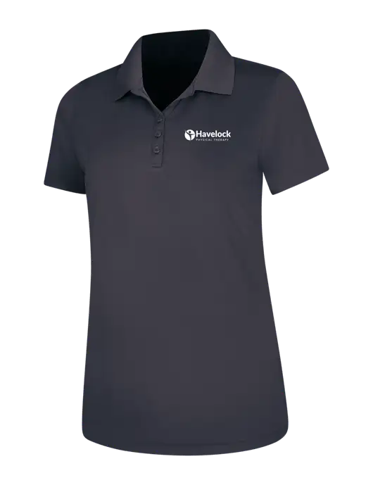 Dark Grey Womens Dry Zone UV Mesh Polo w/Havelock Logo