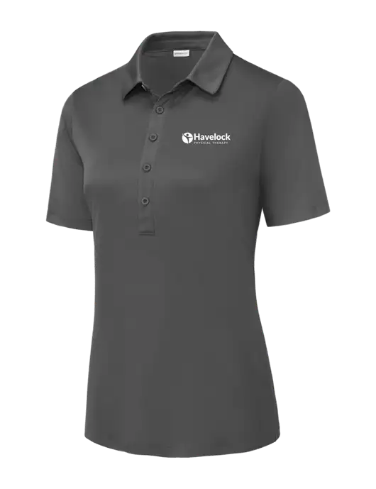 Dark Smoke Grey Womens Posi-UV Pro Polo w/Havelock Logo