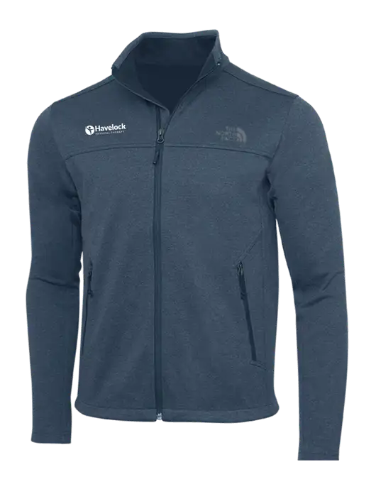 North Face Light Navy Heather Ridgewall Soft Shell Jacket w/Havelock Logo