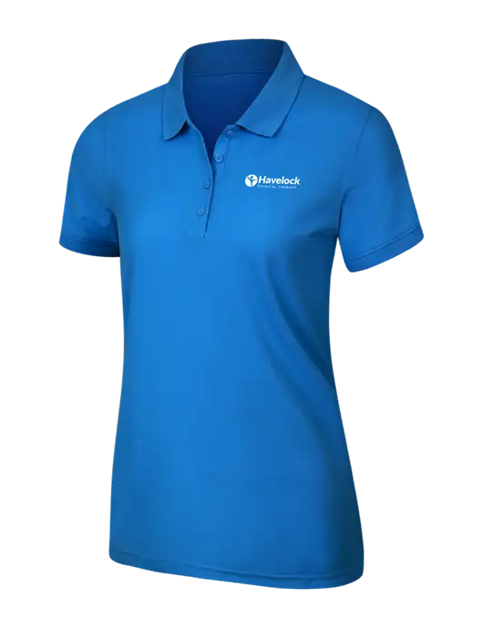 Light Royal Blue Womens Core Classic Pique Polo w/Havelock Logo