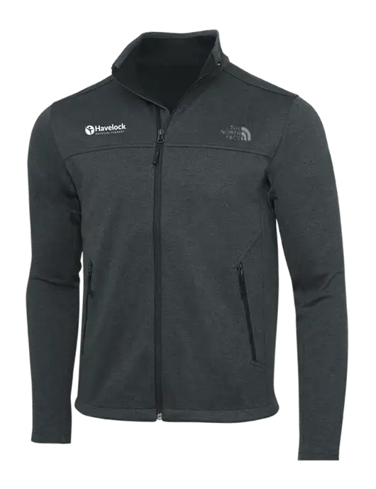North Face Dark Grey Heather Ridgewall Soft Shell Jacket w/Havelock Logo