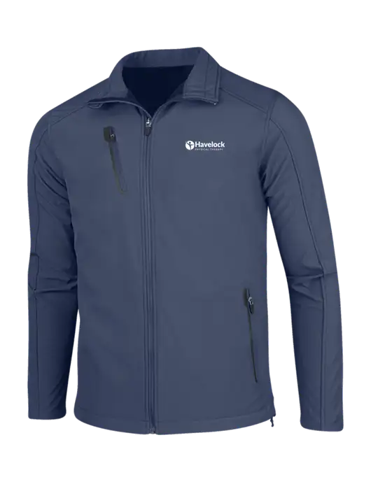 Navy Welded Softshell Jacket w/Havelock Logo