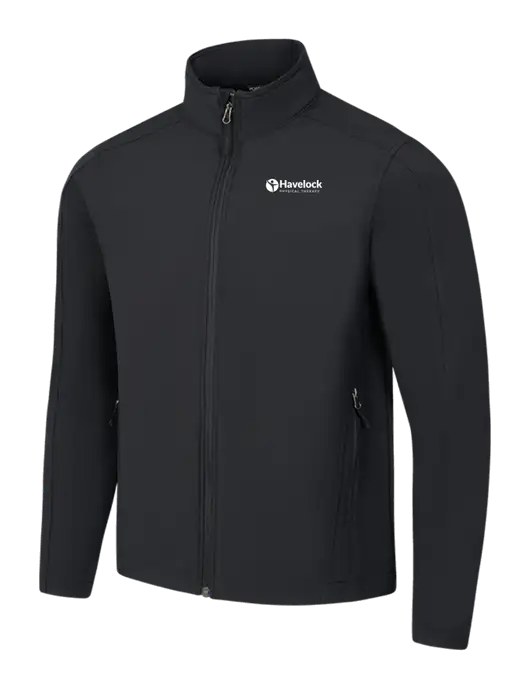 Black Core Soft Shell Jacket w/Havelock Logo
