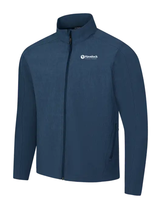 Navy Heather Core Soft Shell Jacket w/Havelock Logo