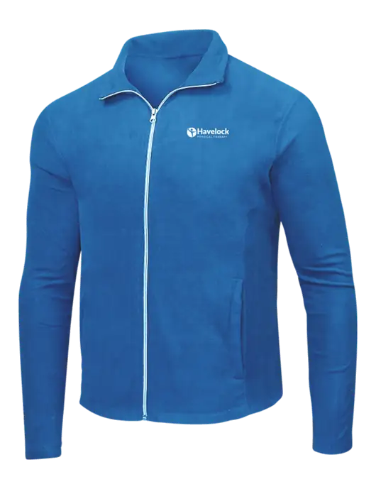 Light Royal Microfleece Jacket w/Havelock Logo