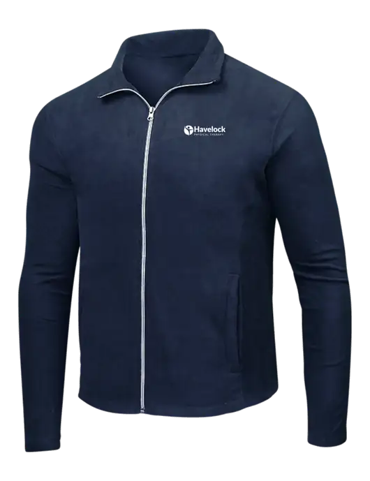 Navy Microfleece Jacket w/Havelock Logo