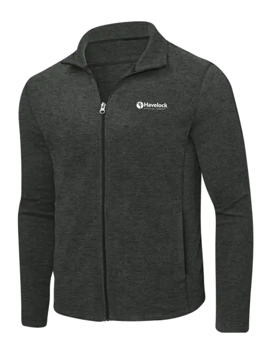 Charcoal Heather Microfleece Full-Zip Jacket w/Havelock Logo