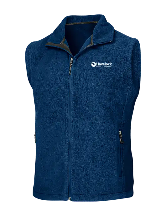 Navy Fleece Vest w/Havelock Logo