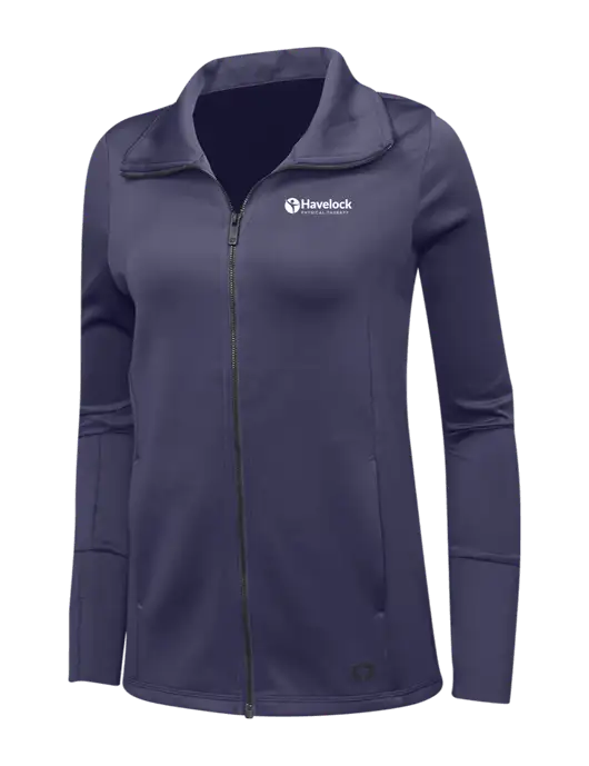 OGIO Navy Womens Endurance Modern Performance Full-Zip w/Havelock Logo