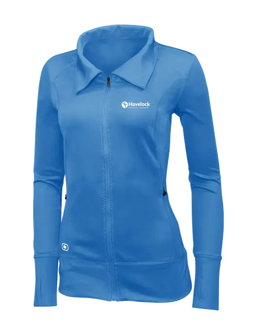 OGIO Royal Blue Womens Endurance Fulcrum Full-Zip w/Havelock Logo