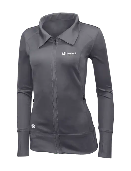 OGIO Dark Grey Womens Endurance Fulcrum Full-Zip w/Havelock Logo