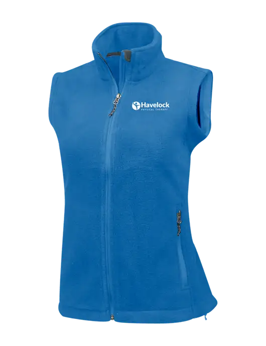 Royal Womens Fleece Vest w/Havelock Logo