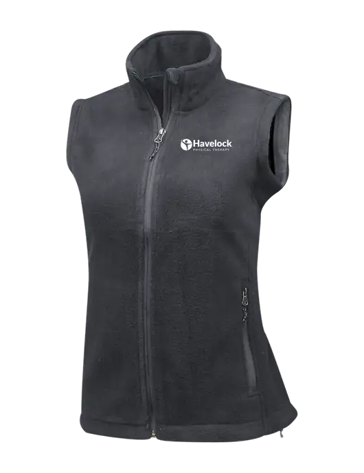 Medium Grey Womens Fleece Vest w/Havelock Logo