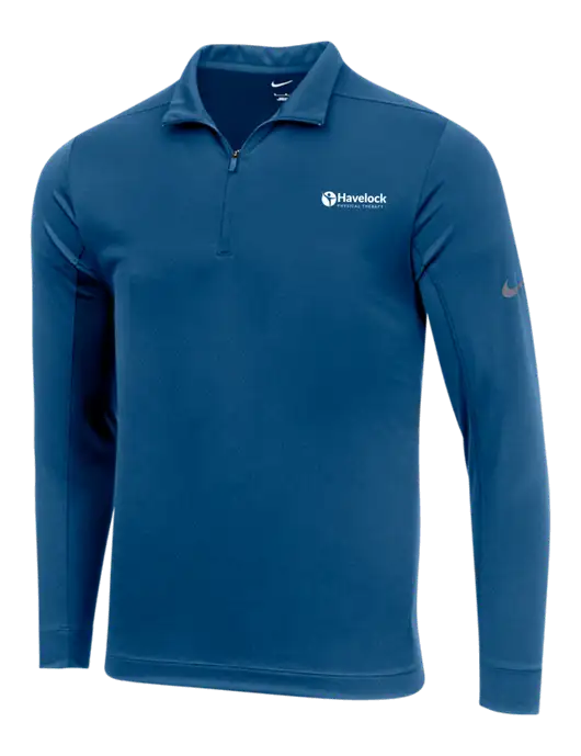 NIKE Dark Royal Dry 1/2 Zip Cover-Up w/Havelock Logo