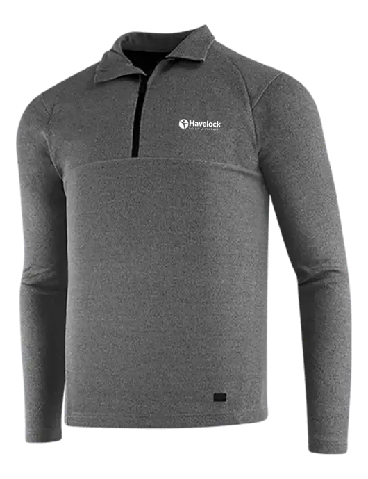 OGIO Dark Grey Heather Transition 1/4 Zip Pullover w/Havelock Logo