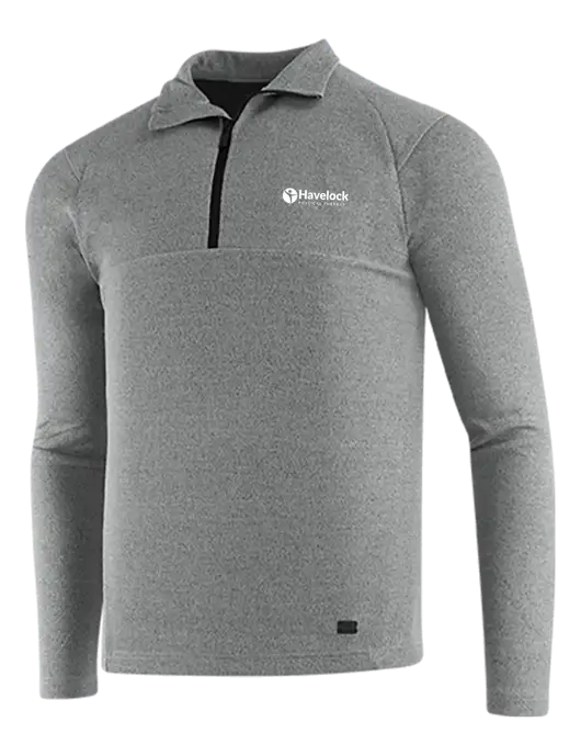 OGIO Petrol Grey Heather Transition 1/4 Zip Pullover w/Havelock Logo